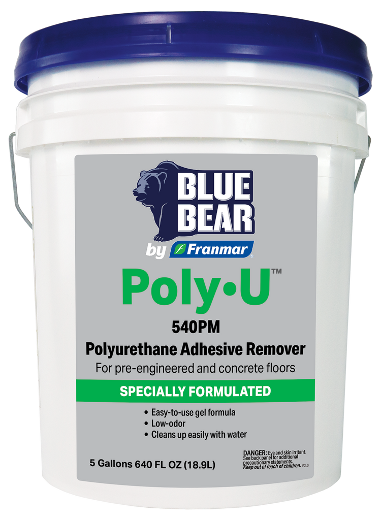 BLUE BEAR® 540PM: Poly•U® Polyurethane Adhesive Remover – Franmar, Inc BLUE BEAR® 540PM: Poly•U® Polyurethane Adhesive Remover – Franmar, Inc