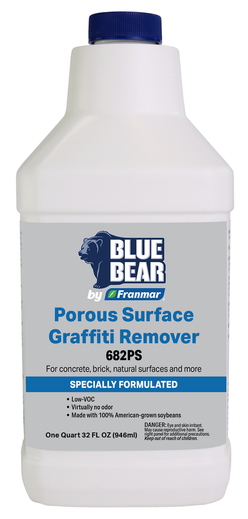 BLUE BEAR® 682PS: Porous Surface Graffiti Remover – Franmar, Inc BLUE BEAR® 682PS: Porous Surface Graffiti Remover – Franmar, Inc