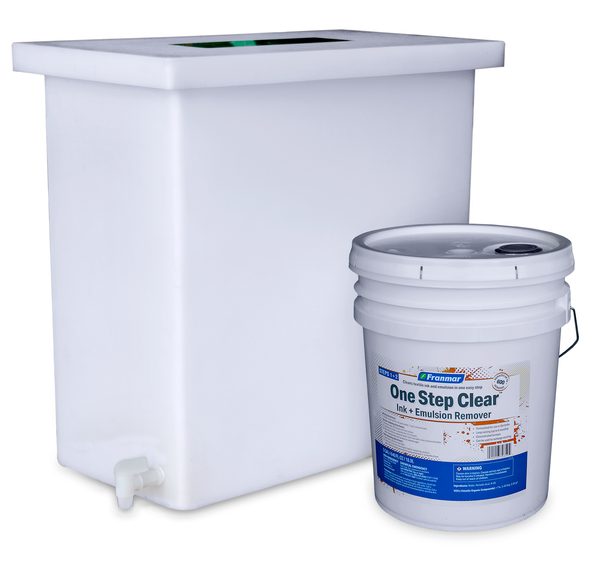 Franmar Ink + Emulsion Remover (One Step Clear) for Dip Tank Gallon -  Performance Screen Supply